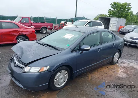2007 Honda Civic Hybrid from USA, damaged, VIN JHMFA362X7S014518